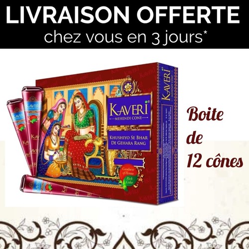 Boite cones henné - x,