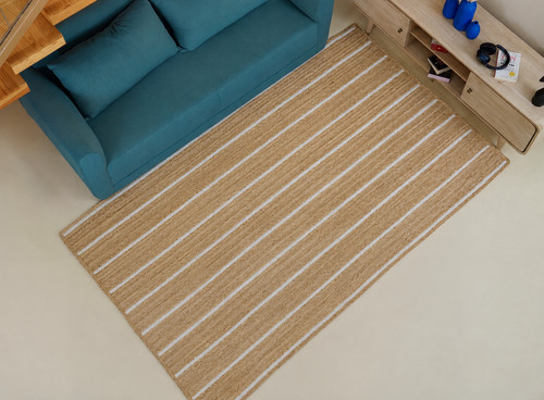 Tapis jute naturel tressé - en,