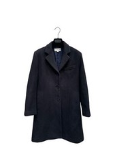 Helmut Lang 1990s Navy Wool Coat Size 7R  / S 