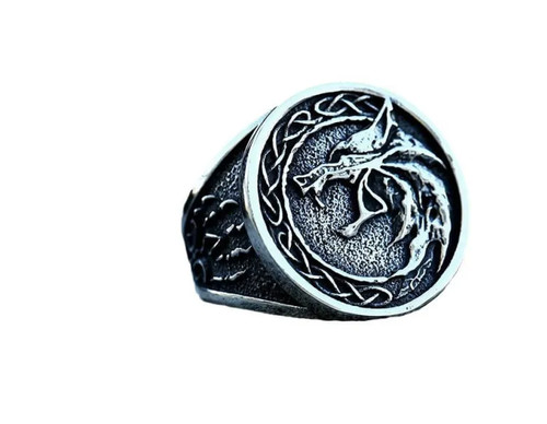 Bague loup style - , nordique