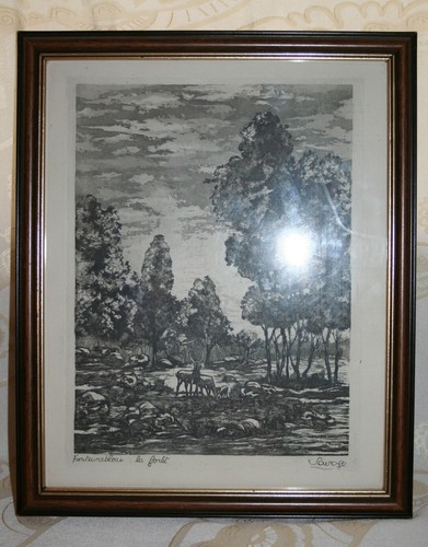 Gravure estampe eau - gravure,, ou
