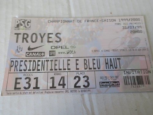 Ticket billet psg paris - /,