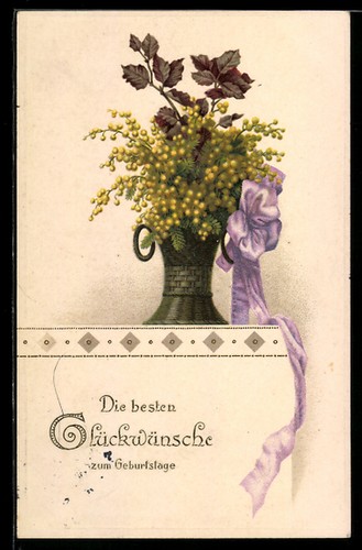Carte postale vase avec