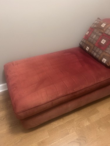 Red microfiber chaise lounge - red,