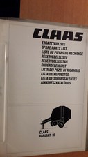 Claas presse round baller VARIANT 16 : catalogue de pièces détachées 1989
