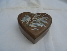 Boîte Coeur Bois et Nacre