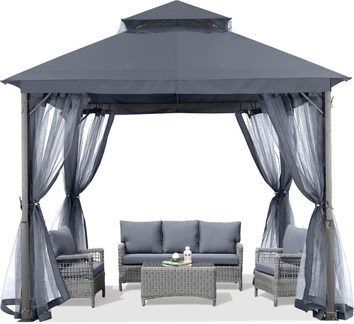 Outdoor patio gazebo 9x9 - 9x9,