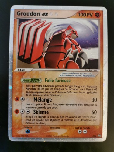 Carte pokémon groudon ex - carte, pokémon,