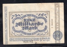 Notgeld Allemagne 1 Milliarde