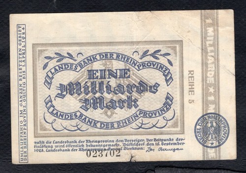 Notgeld allemagne milliarde - 1,