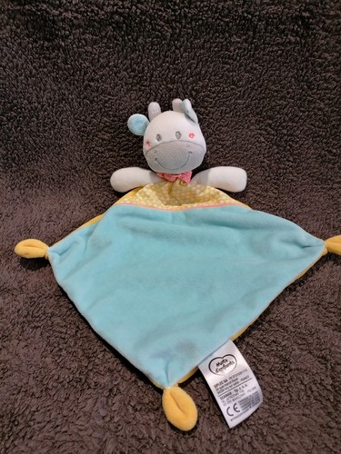 Doudou plat vache bleue - doudou,