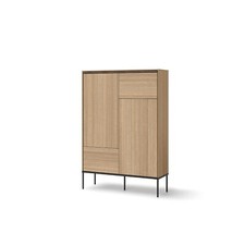 Buffet Haut VISSO VI-02 Commode À Portes Chêne Linéaire 98x142x34 Cm