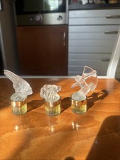 Lot 3 Miniatures Parfum Lalique 5 ml . Bouchons Figuratif ￼Archer, Lion, Ailes