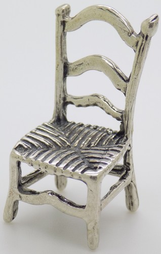 Chaise miniature argent massif - chaise,
