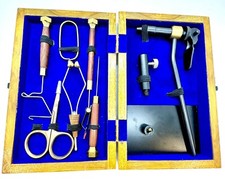 Kit de Montage de Mouche avec Étau, Boîte en Bois, outils avec manche en bois