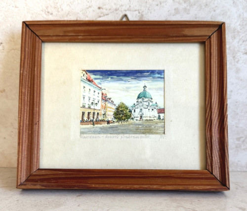 Aquarelle vintage varsovie - aquarelle,