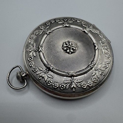 Poudrier ancien gousset métal - poudrier,