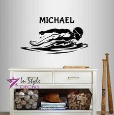 Vinyl Decal Swimming Man