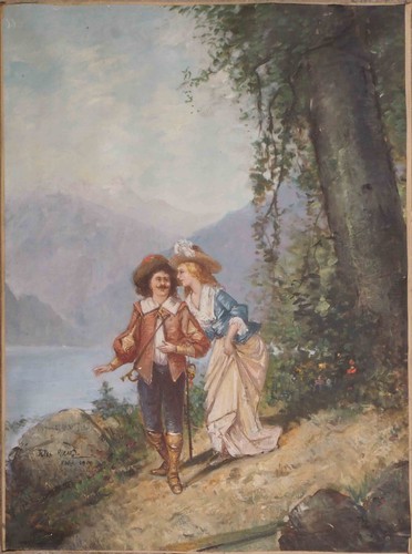 Tableau 1900 scène - scène, et