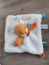 etat neuf Doudou Babynat Roméo le renard Plat orange bleu blanc 3 dispo