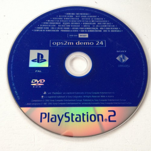 Dvd demo ops2m playstation - ops2m,