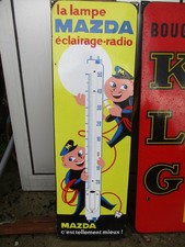 La lampe MAZDA plaque émaillée thèrmomètre