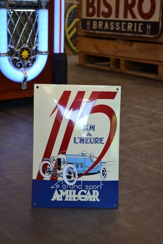 Plaque émaillée amilcar - plaque,