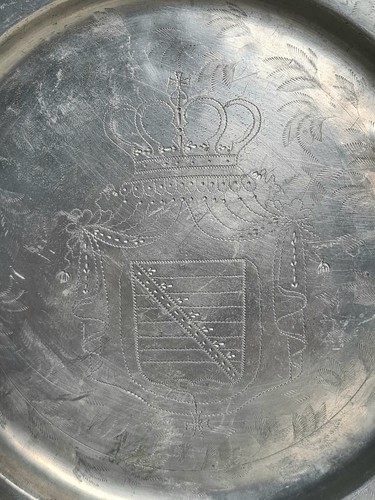 Ancienne assiette étain - en,