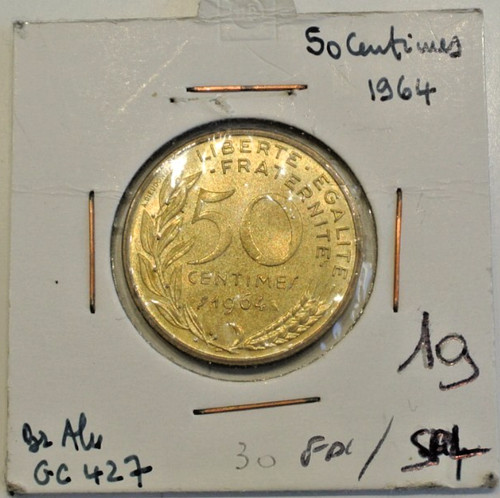 Centimes 1964 plis spl - ,
