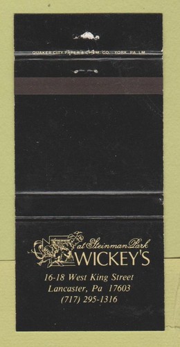 Matchbook cover wickey - cover, wickey's