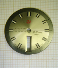 CADRAN VINTAGE NEUF DE STOCK POUR MONTRE ARDATH D-Divers 660 F JOUR ET DATE 200M