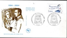 3644+ FDC  ENVELOPPE 1er JOUR      BICENTENAIRE  DU  CODE  CIVIL.