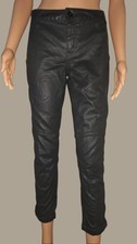 ° ONE STEP °- Pantalon enduit noir " LE LOUISE " taille 28