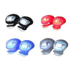 2 Lampes d'éclairage LED avec Support d'attache Vélo VTT Feu Avant + Arrière