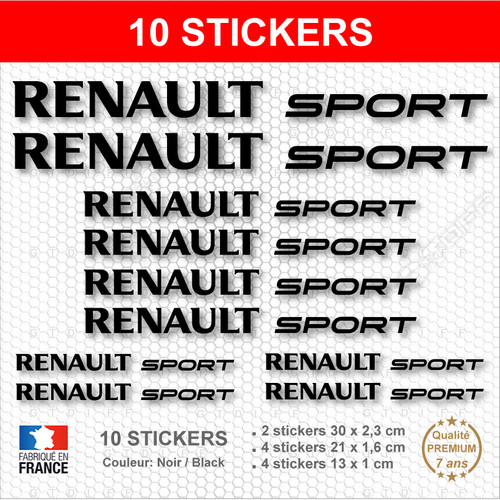 Stickers renault sport noir - stickers,