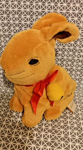 Peluche doudou lapin beige
