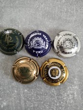 lot de 5 capsules champagne Vertus,Ritz,Collard-chardelle,Leclére-pointillart