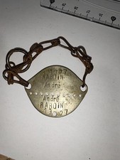 Gourmette plaque identité