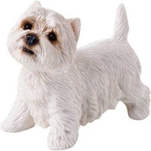 Figurine westie peinte à - peinte,