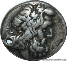 M0002 Rare Greek Thessalia League Drachme Larissa 196 146 BC Silver
