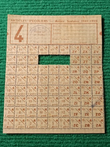 Ticket rationnement articles - ticket,