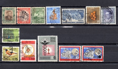 Lot timbres ceylan 1949 - , de