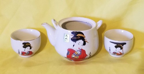 Japan teapot with - with, girl's