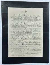 LE TERSEC Champs FAIRE PART Baucheron Boissoudy Rocoffort ECHERAC Hitier 1892