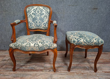 Fauteuil cabriolet en merisier