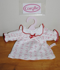 Vetement COROLLE 30 Cm Robe Chemise de Nuit Blanc Rouge Habit Poupon Poupée