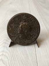 MEDAILLE BRONZE JEUX OLYMPIQUES 1968 GRENOBLE COEFFIN AVEC SON SUPPORT