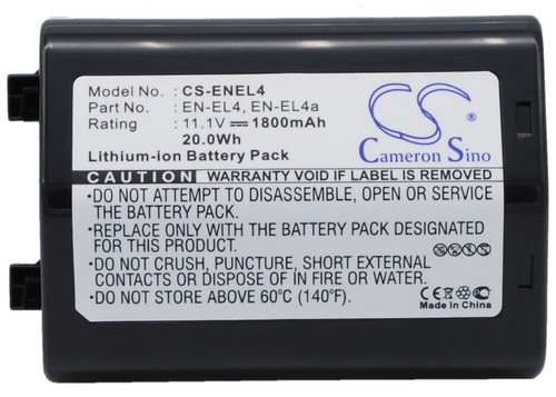 Batterie 1800mah el4 - 1800mah, en-el4