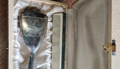 Vintage ensemble brosse hochet