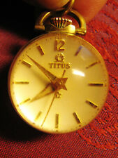 MONTRE SOLVIL et TITUS GENEVE PORTE-CLEF-BOULE en LUCITE 17 RUBIS (JEWELS) RARE